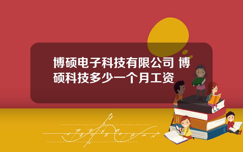 博硕电子科技有限公司 博硕科技多少一个月工资